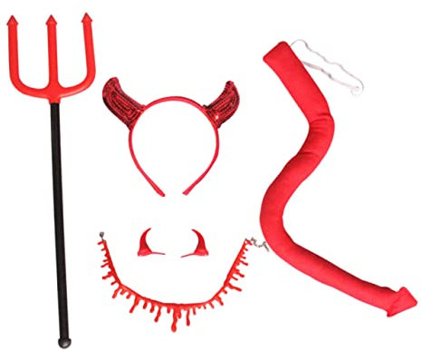 Gogogmee Halloween Teufel Kostüm Set 5pcs Stirnband Haar Clips