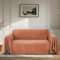 BellaHills Couverture Canapé 180x260 cm Orange Éclatant en Chenille Douce - Jeté Imperméable Réversible 2 Places Résistant aux Poils