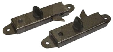 Blocca tapparelle e avvolgibili laterale, Acciaio bronzato 2 pz, coppia destro e sinistro, Fermo di sicurezza, Blocco automatico antiscasso