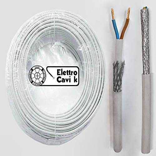 CAVO ARMATO FR2OFR 2x1,5 mm² ANTIFIAMMA ANTIRODITORE BIPOLARE 2 POLI PER USO INTERNO ED ESTERNO 50 METRI - MARCA ELETTRO CAVI K