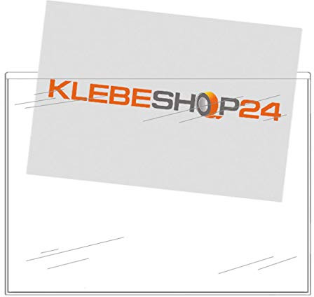 KLEBESHOP24 Selbstklebetaschen transparent | DIN lang, A4, A5 oder A6 | Breite Seite offen | 20 oder 100 Stück | Klarsichthüllen zum Kleben | Für Dokumente, Fotos, Karten etc. / Format DIN A5, 20 St.