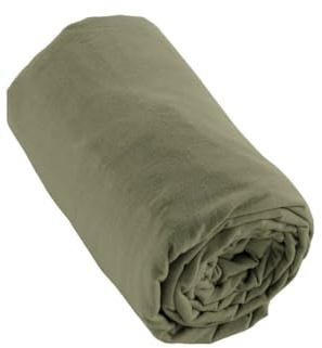 AltoBuy Hedda - Drap Housse 140x190cm Flanelle de Coton Coloris Romarin