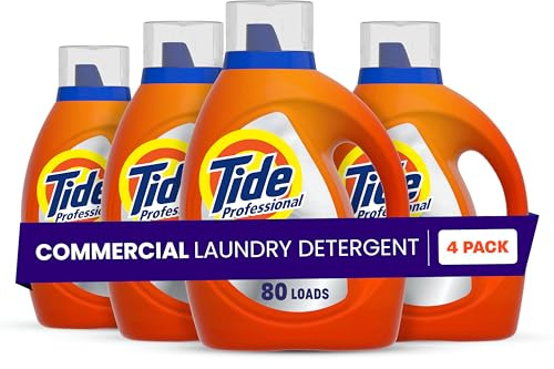 Tide Professional Commercial Liquid Laundry Detergent, 80 loads, 105 Fl oz, For Business Use Pack of 4