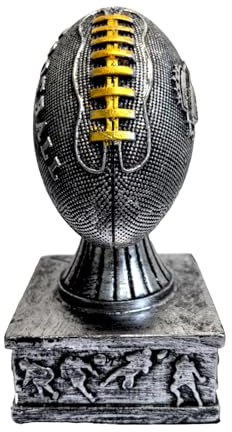 LNGODEHO Pokal der Fußballmeisterschaft, Nachbildung, Kunstharz, Chrom, American Winner Cup Award, Souvenir für Fußballturniere (Silber)