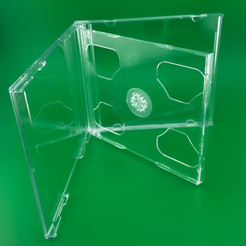 RIVERMEDIA 10 X Premium Double CD Jewel Cases with Clear Tray 10.4mm Spine Pre-Assembled (18940)