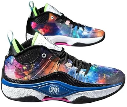 Chaussures de basket-ball lumineuses résistantes à l'usure MD + semelle en caoutchouc hautement élastique pour couple, Violet de gentiane, 8
