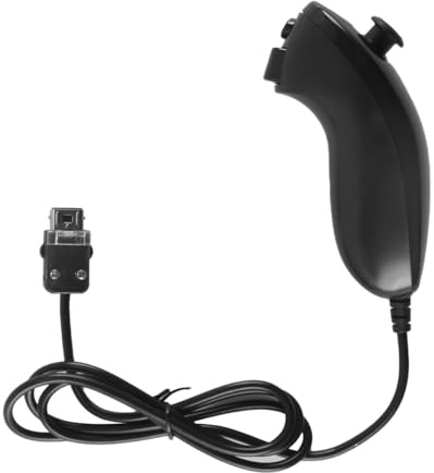 Hoite Rörelsebaserad trådbunden Nunchuck Controller för konsol videospel färg svart