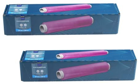 METRO PROFESSIONAL Film Alimentaire Étirable – 2 Rouleaux de 300 m x 29 cm – Film Transparent Haute Résistance – Conservation des Aliments