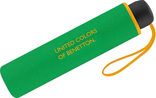 United Colors of Benetton Mini-Regenschirm für Damen, 8 Speichen, 95 cm Durchmesser, grün (Grün) -