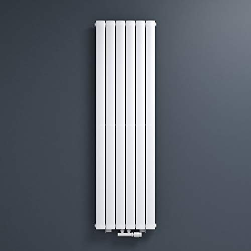 Mai & Mai Radiatore Verticale da Bagno 160x46cm, Radiatore Scaldasalviette a Due Strati Termoarredo Scalda Portasciugamani da Parete e Pavimento in Acciaio, Bianco