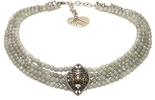 Alpenflüstern Trachten-Perlen-Kropfkette Melina - nostalgische Trachtenkette, eleganter Damen-Trachtenschmuck, Dirndlkette in traditionellen Farben DHK274