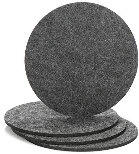 com-four® 4X Filzuntersetzer - Tischschoner aus robustem Filz - Unterlage für Töpfe, Gläser, Schüsseln und Vasen - runde Schutzmatte für Tisch und Möbel Ø 20 cm
