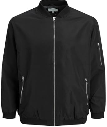 Jack & Jones Jjerush Bomber Ps Noos Chaqueta bomber, Hombre, Negro, 5XL