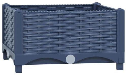 vidaXL Lit Surélevé Jardinière d'Extérieur Pot de Fleurs Bac à Plantes Lit de Plantation Plate-Bande Cour Jardin 40x40x23 cm Polypropylène