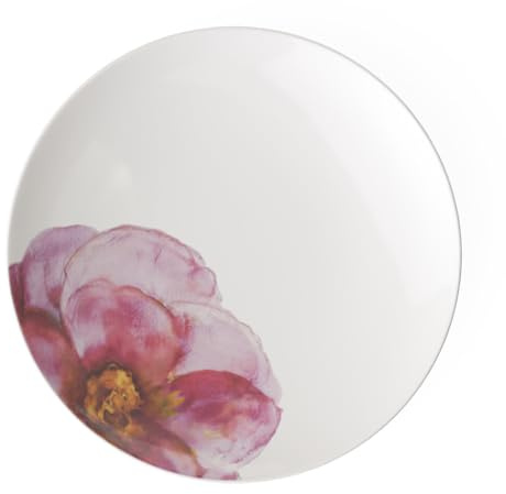 Villeroy & Boch - Rose Garden Coupe Dinner Plate, 28.5 x 28.5 x 3.5 cm, Premium Porcelain, White/Pink