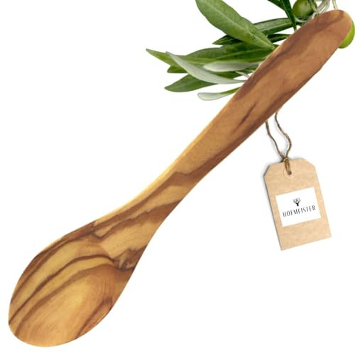 Hofmeister® Cuchara de Madera de Olivo, llamativa, Grano característico, Madera, Olivo, Cuchara para Bol y Cereales, Cuchara para Cereales, 20,5 x 4,2 x 1 cm (1 Pieza)