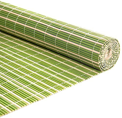 GeYao Bambusrollo, natürliche Raffrollo, Verdunkelungsrollos, Outdoor-Sonnenschutz, Küchen-Bambusrollo, Sichtschutz für Türen/Fenster, Garten, Veranda