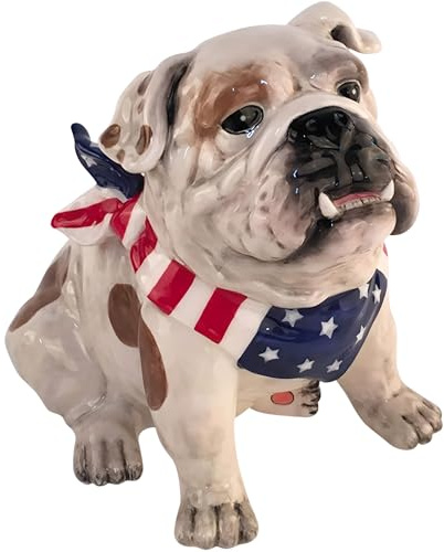 Keksdose mit Sternen und Streifen, für immer Bulldogge, 21 cm