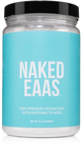 NAKED EAAs Amino Acids Powder - 50 Servings - Vegan Unflavored Essential Amino Acids 500 Grams - Instantized All Natural EAAs Powder Supplement