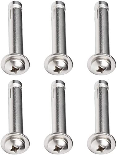 AVRYN Dehnschraubenbolzen, Keilanker, Schrauben, 6 Stück M8 x 50/60/70/80/100 mm – Edelstahl-Flachkopfkreuz Dehnschraubenhülsen-Ankerbolzen Schwerlast-Befestigungsanker,M (Color : M8*60/6 Pieces)