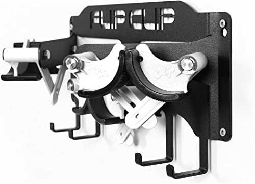 Flip Clip Triple | Universalhalterung | Skihalterung | Snowboardhalterung | Wandhalterung | Gerätehalter | Werkzeughalterung | Aus Stahl, Aluminium und Glasfaserverstärktem Kunststoff