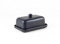 Hanseküche Mantequillera de cerámica (250g) - Mantequillera de alta calidad con un diseño elegante, campana para mantequilla, barril para mantequilla, apta para lavavajillas, negro 13x8x5 cm