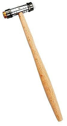 IWOWHERO Mallet Detachable Hammer Small Double-Headed Hammer for Household Repair Jewelry Making and Watch Repair Lightweight Handle Design
