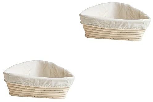 BESTonZON DIY 4 Stück Weidenkorb Sauerteigbrotform Gärkörbchen Brothefe Backzubehör Brotbackwerkzeug Handgeflochtener Korb Korb Für Gebäck Rattan Einkaufskorb Dreieck Wechselscharnier