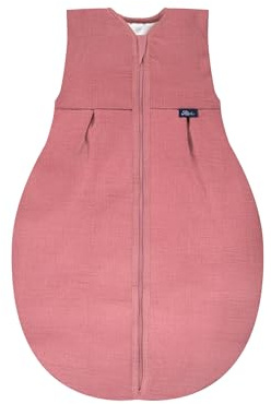 Alvi 4-Season Mull-Schlafsack | Baby Schlafsack für Sommer und Winter mit 2.0 TOG und leichter Füllung für angenehmen Schlafkomfort