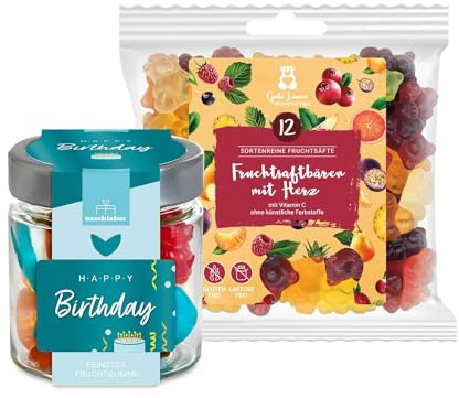 2er-Set Happy Birthday-Paket | Geschenk zum Geburtstag | Bundle zum Verschenken | Leckere Gummibärchen für Freunde, Familie oder Kollegen | Perfekt für jede Geburtstagsfeier
