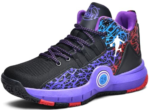 Kmrlofiy Herr basketskor sportskor stötdämpning halkfria basketskor män lätta andningsbara sneakers tennisskor gym sneakers, Bkt M7, 42 EU