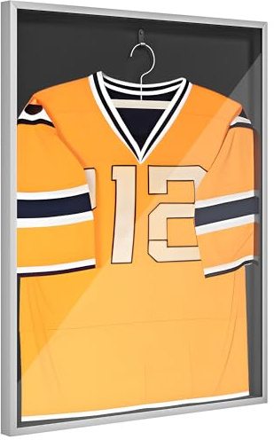 HOMCOM Frame Box T-Frame Cadre pour Maillot en Aluminium et Acrylique Protection UV, 70 x 90 cm