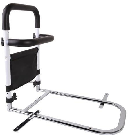 TOOSOAR Barandilla Cama Adulto, Asidero Cama con Altura Ajustable 3 Niveles (2cm/Nivel) - Soporte Anticaídas, Ayuda para Levantarse de la Cama, Adaptable a Todo Grosor de Colchón