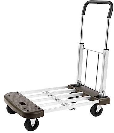 BELLIFFY Klappbarer Einkaufswagen Für Gepäck Faltbarer Trolley Tragbarer Wagen Klappwagen Für Täglichen Gebrauch Mit Umklappbarem Hebel Und Skalierbarem Chassis