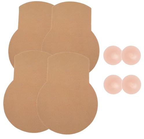 Wieysdoo 2 Paare Brust Tape & Nippel Covers,Boob Tape Brust Tape Push Up für GroßE BrüSte,Klebe BH Tape Brusttape