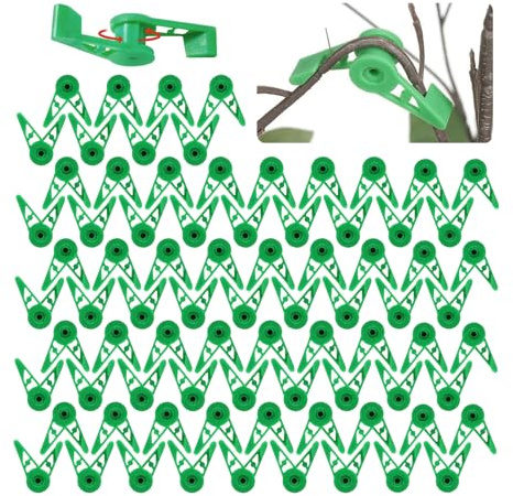 HPiano 80 Stücke 360° Verstellbare Pflanzenbieger,Pflanzenstiel-Trainer-Clips,Pflanzenbieger Lst Clips,Low Stress Training Clips für Niedrige Belastung, Pflanzen-Training, Gartenhalter