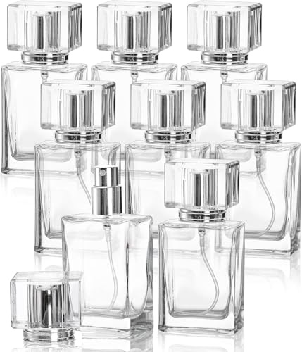 Lawei 8 Stück Parfümzerstäuber, 30ml Parfum Flakon leer, Parfüm-Sprühflaschen, Klarglas Kosmetik Zerstäuber, Parfüm Zerstäuber Nachfüllbar, Reise-Parfümflaschen