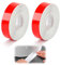 2 cintas de sellado autoadhesivas, impermeables, 3,2 x 22 mm, PVC blanco, para bañera, ducha, cocina, aseos y baño, resistente al moho y fácil de usar, humedad