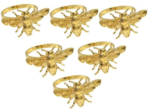 Alipis 6pezzi Portatovaglioli Forma in Metallo Fermatovaglioli Decorativi Per Tavola Da Pranzo e Feste