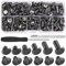 KAIYAYA Chicago - 120 tornillos M5 x 4/5/6/8/10/12 mm, tornillos para libros con herramientas, remaches de rosca para cuero negro, remaches huecos de cuero para decoración de cuero, bolsos