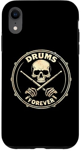 Vintage-Drummer Batterie Batteur Musicien tambours Batteur Coque pour iPhone XR