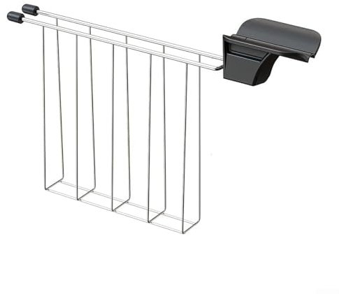 Tostare in modo sicuro pane più piccolo con gabbia per sandwich in acciaio inox per tostapane (nero)