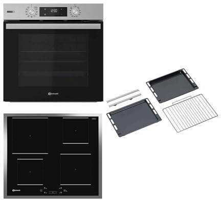 Bauknecht BAKO 466 Steam IND Einbau Backofen-Kochfeld Kombination/Heißluftbackofen mit 12 Funktionen/Gentle Steam/EEK A+/Induktions-Kochfeld/ 60cm/Inox