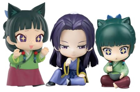 Xinnice Anime Maomao Figur Statue Modell Maomao und Jinshi Actionfigur PVC Desktop Ornament Geschenk für Anime Fans 3pcs
