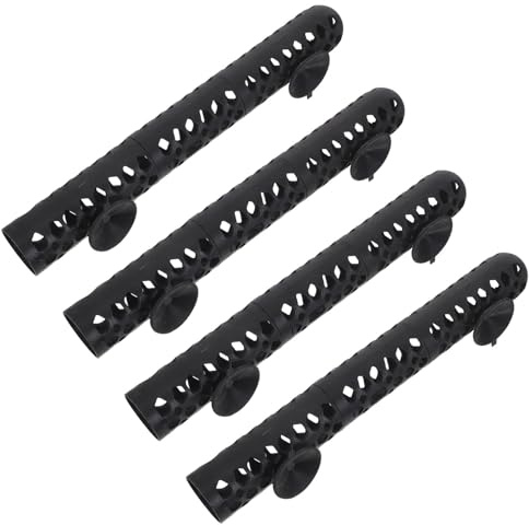 ERINGOGO 4pcs Aquarium Heater Protective Covers Transparent Plastic Sleeve with Suction Cups for Submersible Heaters Up to Diameter for Safe Tropical Fish Tanks