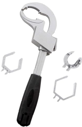 FOMIYES Adjustable Plumbing Wrench Set with Short Handle, Multifunctional Faucet Spanner for Bathroom and Kitchen Sink Repair, Universal Pipe Wrench for Tight Spaces and Assembly