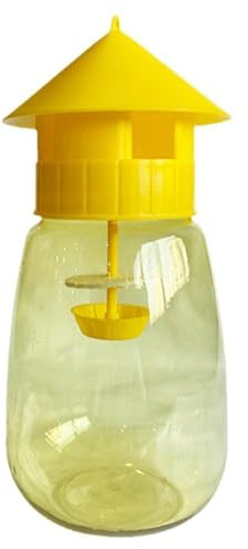 Fruchtfliegenfallen für drinnen und draußen, ungiftig, für Küche und Obstgarten, Schädlingsbekämpfung, einfache Einrichtung mit Essig und Köder (Fallflasche, 2)