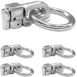 lasiprofi Double-Stud Fitting mit Ring 5 Stück im Set für Airlineschine, Belastbarkeit 2500 daN