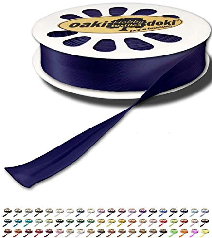 Sandras-Bastelladen Schrägband/Einfassband Satin gefalzt 20m x 20mm 232-Blau