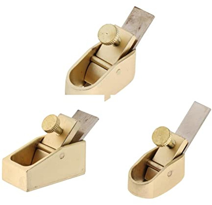 Perfeclan 3 Pezzi Piccola Pialla Per La Lavorazione Del Legno, Pialle Levigatrici, Pialla in Ottone Per Liuteria Strumento Per Liuteria Lavorazione Del Legno